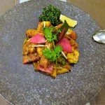 インド料理 想いの木 - 活車エビのスパイシー炒め