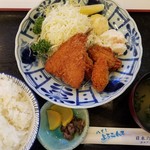 Hamayaki Kaisen Izakaya Daishou Suisan - アジ・カキフライ定食(850円）