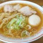 喜多方食堂 浅草本店 - 味玉ラーメン+玉葱増量 800円
