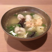 うを徳 - お椀（白子 + 百合根 + 熊本 生きくらげ + 京都 花山椒）