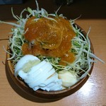 炭火焼　我が家のとん丼や - 2017年4月　たまごサラダ　280円