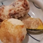 梅田はがくれ - 半熟玉子とちくわのてんぷら