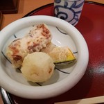 梅田はがくれ - 半熟玉子とちくわのてんぷら