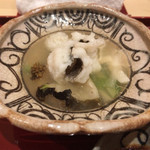 銀座 しのはら - 鱧、アワビの葛煮