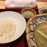 銀座 しのはら - 生姜御飯、シラス、牛時雨