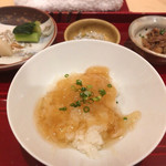 銀座 しのはら - 生姜御飯に雉のスープとフカヒレの餡かけ