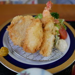 Mannenya - 三色ミックスフライ定食