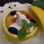 Ginza Wakuta - 三宝柑のデザート