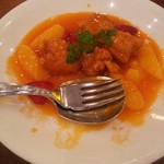 萬珍樓 - 大山鶏のオレンジソース煮　取り分け後