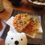 うなぎ和食処 すみの坊 - 桜海老かき揚げ Mixed Tempura with Sakura Shrimp at Suminobo, Taisha-mae, Mishima！♪☆(*^o^*)