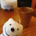 うなぎ和食処 すみの坊 - 生ビール中ジョッキ＆二階堂(麦) Beer on Tap M & Nikaido Barley Shochu and Water at Suminobo, Taisha-mae, Mishima！♪☆