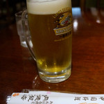 月徳飯店 - 生ビール　５２０円