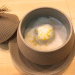 河豚の白子の蒸し寿司