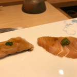 鮓 きずな - 淡路島 鰆漬け 和がらしと、五島 太刀魚 たたき