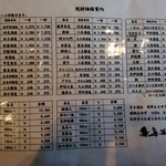 霧島温泉ソサエティ - 焼酎メニュー