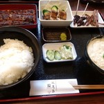 うなぎの比恵島 - 特上定食@3708円全景