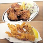 立呑み 池袋 かんぱいじゃあ! - とり唐揚げ￥250/げそ唐揚げ￥150