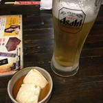 日本元気酒場 浜松町ホルモン - ビール　お通し