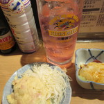 晩杯屋 - バイス、山かけ、ポテサラ