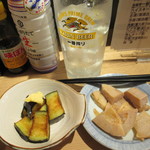 晩杯屋 - チューハイ、たけのこ、なすしょうが