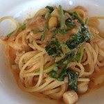 チャヤ ジャルディーノ シロヤマ - ★Special Set (1600円）★小柱と海老のスパゲティ（トマトクリームソース）