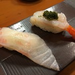 ふく鮨 - 鯛  ボタン海老