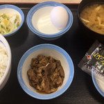 Matsuya - 定番朝定食（プレミアムミニ牛皿） ¥360