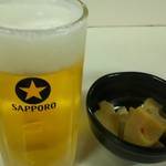 武蔵 - 生ビールとお通し   筍の煮物  300円