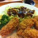 勝烈庵 - カキフライ定食5個