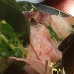 海鮮酒場 魚波 - 170428金　東京　魚波　刺身盛り合わせ（中）