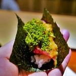 富小路 やま岸 - このわた（花山椒乗せ）