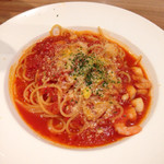 ガスト - 海老と小柱のトマトソーススパゲティ