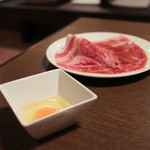 焼肉龍音 - 焼きすきは卵で☆