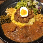 SPICY CURRY 魯珈 - 魯珈チキンカレーのろかプレートのライス大盛り