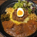SPICY CURRY 魯珈 - 魯珈チキンカレーのろかプレートのライス大盛り