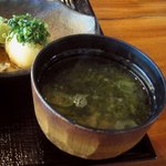 江ノ島小屋 - 海苔の味噌汁もウマいな～！
