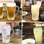 七輪ホルモン焼きもつ鍋 まことや  - お飲み物たち。