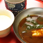 京料理阿部 - 味噌汁と茶碗蒸