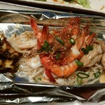 鉄板焼　ぼんの - シーフード焼　アワビ付