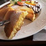 Kinds cafe - 特製 フレッシュフルーツパンケーキ（飲物付）850円