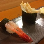 ふく鮨 - 甘海老 バイ貝