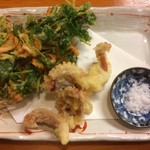 ふく鮨 - 桜海老かき揚げ ゲソ天
