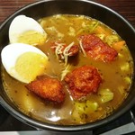 CoCo壱番屋 - タンドリー風チキン＆野菜のスープカレー（玉子トッピング）