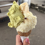 マルガージェラート 能登本店 - ピスタチオ＆ラムレーズン＋クリームチーズ