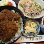 ほていや - ソースカツ丼とおろしそばのセット