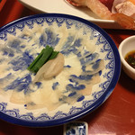 大船渡温泉 - フグではなく皮はぎの薄造り