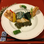 大船渡温泉 - 鮑ステーキ肝ソース