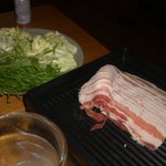 居酒屋よしみ屋 - 豚しゃぶセット