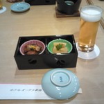 富寿し 膳 - タコとタケノコから。