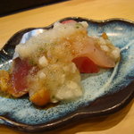 Yoshika - 鰹とかんぱち　山芋と大根おろしのソース